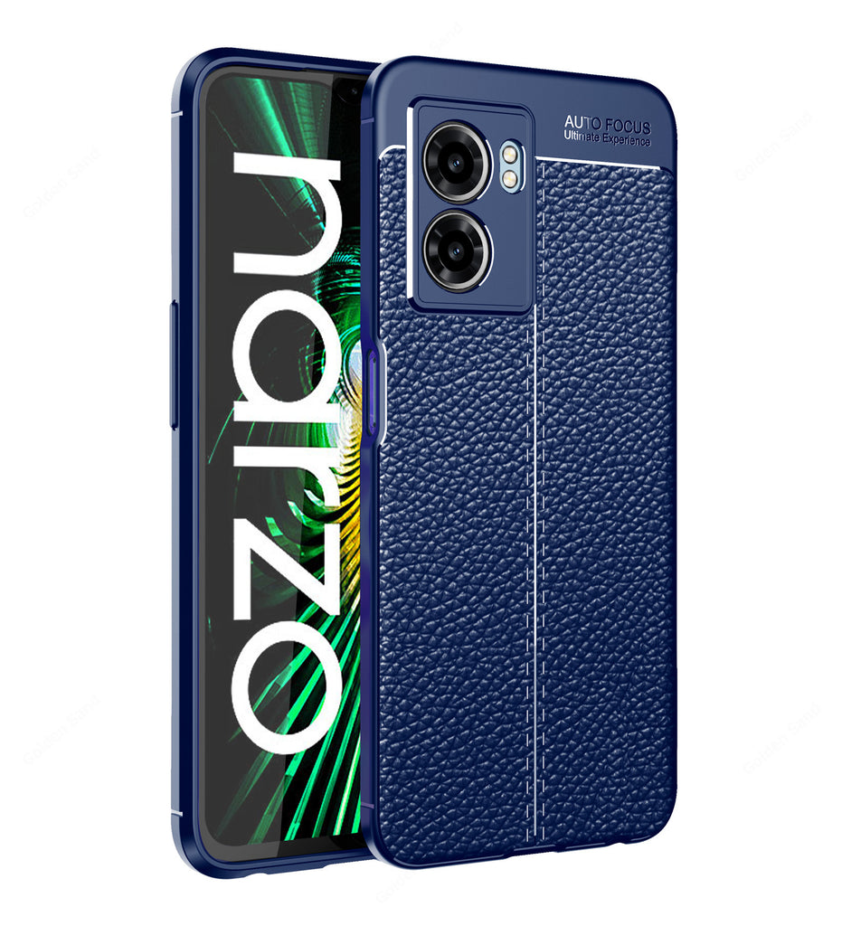 Realme Narzo 50 5G, 6.6 inch Leather Texture Back Cover