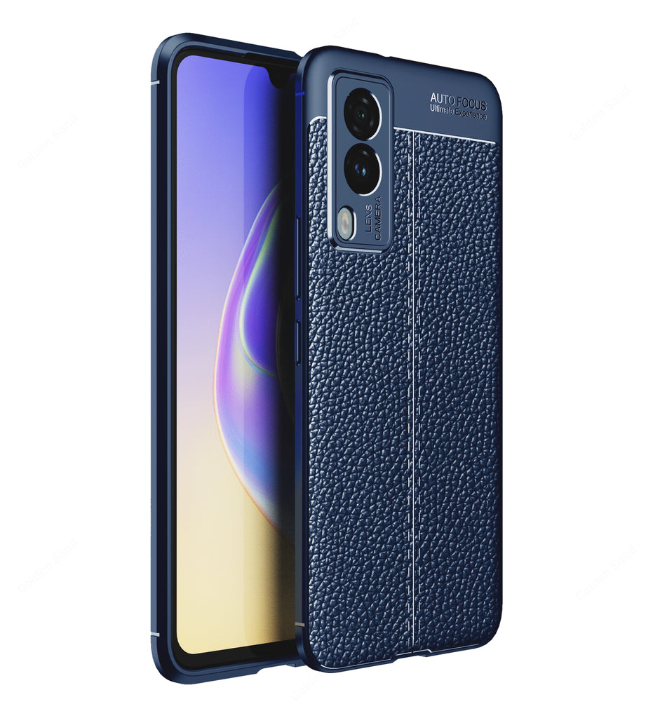Vivo V21e 5G, 6.44 inch Leather Texture Back Cover