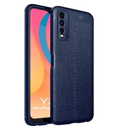 Vegan Leather Blue