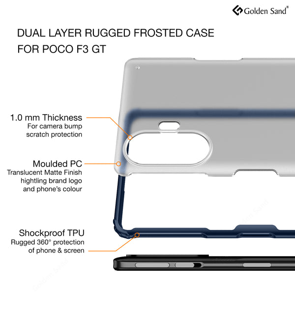 Xiaomi Poco F3 GT (6.67 inch) Back Cover | Rugged Frosted Series, Blue