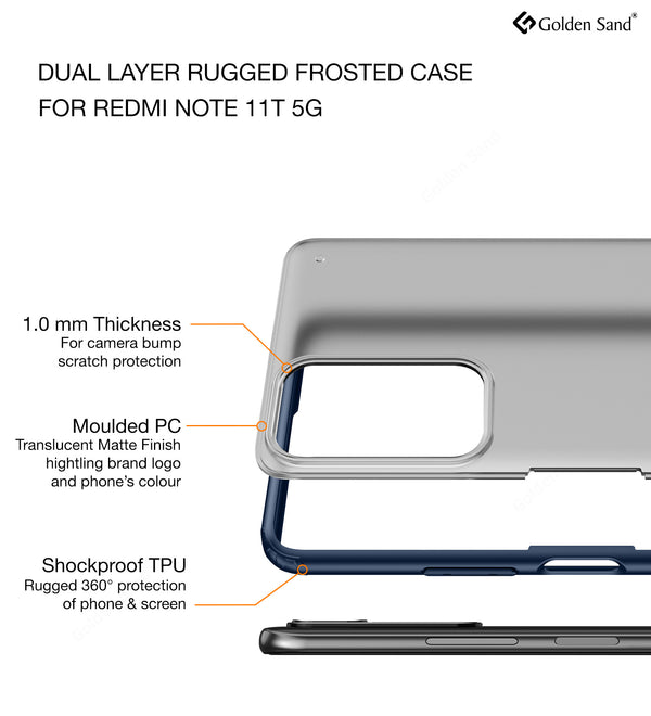 Poco M4 Pro 5G (6.6 inch) Back Cover | Rugged Frosted Series, Blue