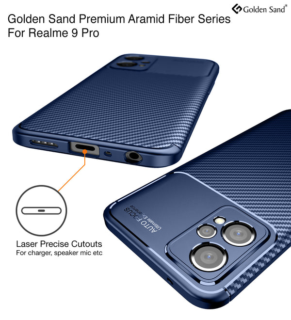 Realme 9 Pro 5G (6.59 inch) Back Cover | Aramid Fiber Series, Blue
