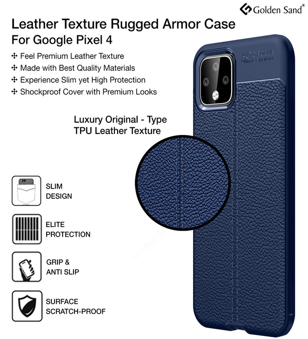 Google Pixel 4 (5.7 inch) Back Cover | Vegan Leather Series, Blue