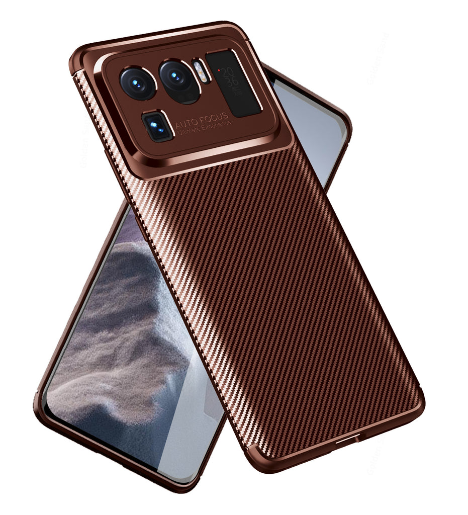 Aramid Fibre Series Shockproof Armor Back Case for Xiaomi Mi 11 Ultra, 6.81 inch, Brown