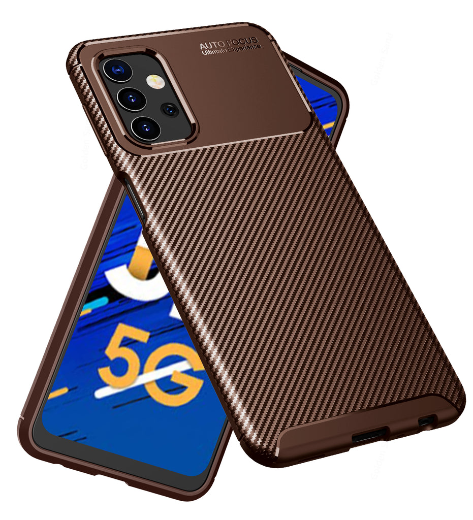 Aramid Fibre Series Shockproof Armor Back Cover for Samsung Galaxy M32 5G, 6.5 inch, Brown