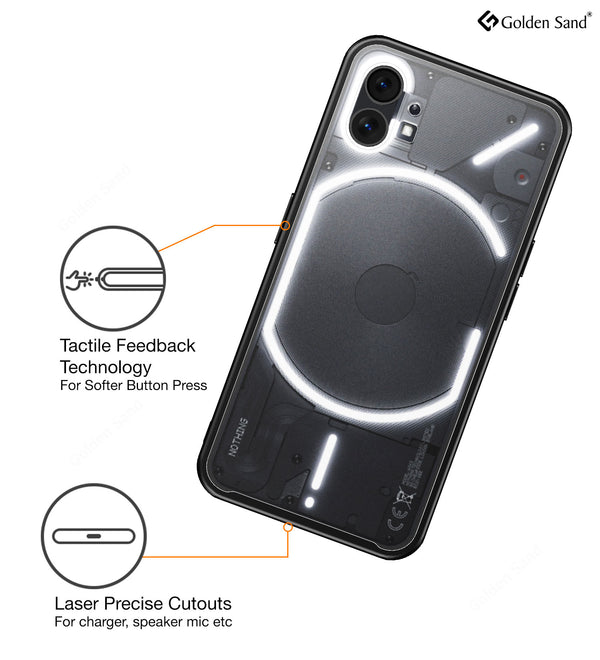 Nothing Phone (1) (6.55 inch) Back Cover | Rugged Frosted Series, Black