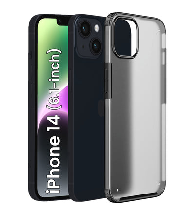 Apple iPhone 14 (6.1 inch) Back Cover | Rugged Frosted Series, Black