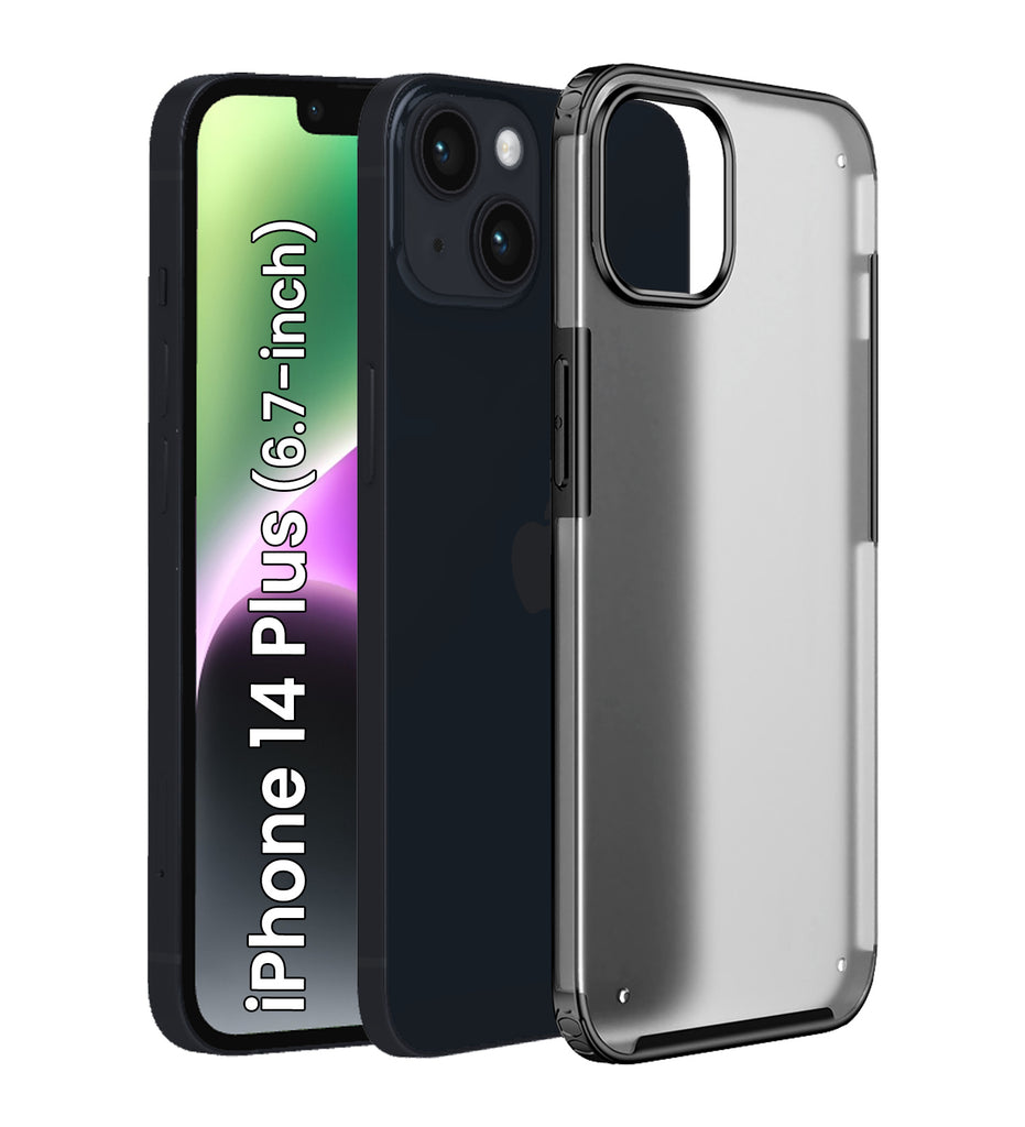 Apple iPhone 14 Plus (6.7 inch) Back Cover | Rugged Frosted Series, Black