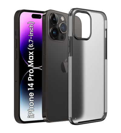 Apple iPhone 14 Pro Max (6.7 inch) Back Cover | Rugged Frosted Series, Black