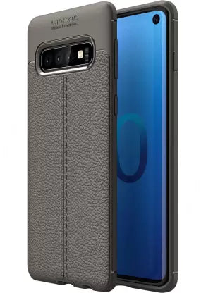 Samsung Galaxy S10 (6.1 inch) Back Cover | Vegan Leather Series, Grey