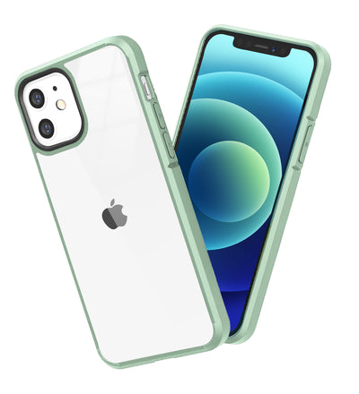 Apple iPhone 12 Pro    (6.1 inch) Back Cover | Ice Crystal Series [Anti Yellow], Light Green