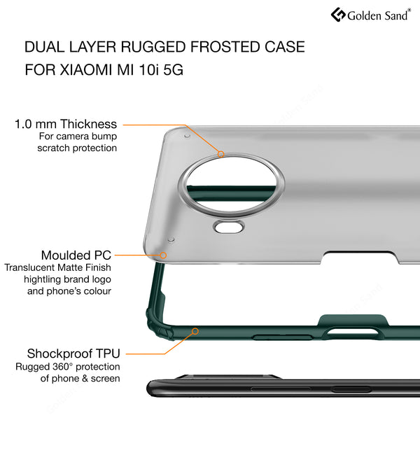 Mi 10i 5G (6.67 inch) Back Cover | Rugged Frosted Series, Green