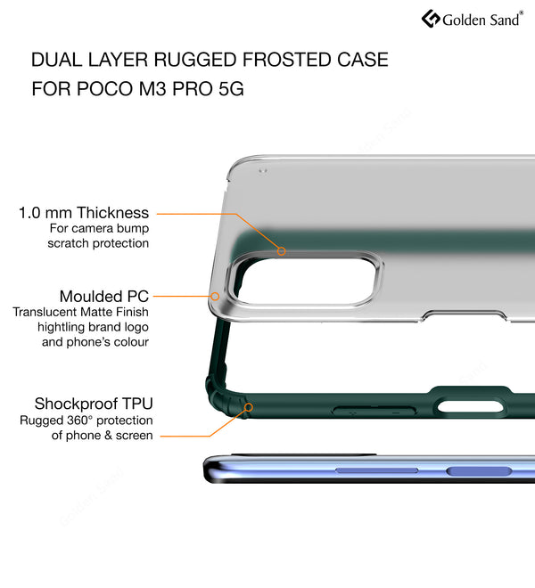 Xiaomi Redmi Note 10T 5G, Poco M3 Pro 5G (6.5 inch) Back Cover | Rugged Frosted Series, Green