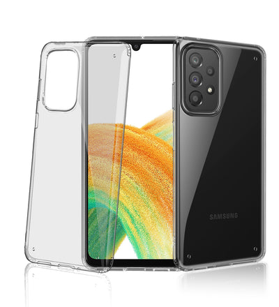 Samsung Galaxy A33 5G (6.4 inch) Back Cover | Ice Crystal Series [Anti Yellow], Black Clear