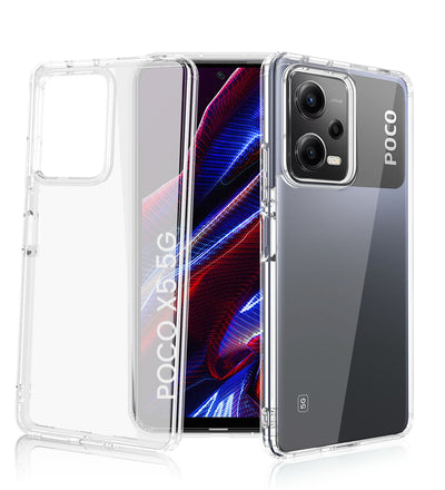 POCO X5 5G (6.67 inch) Back Cover | Ice Crystal Series, Crystal Clear