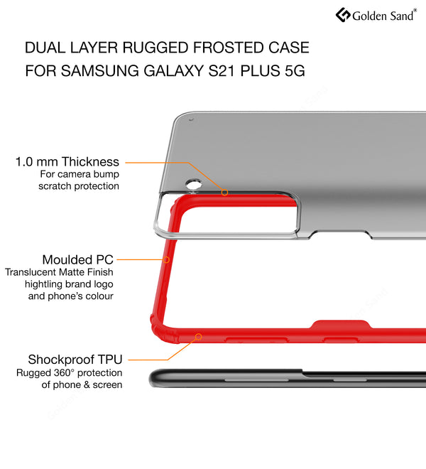 Samsung Galaxy S21 Plus (6.7 inch) Back Cover | Rugged Frosted Series, Red