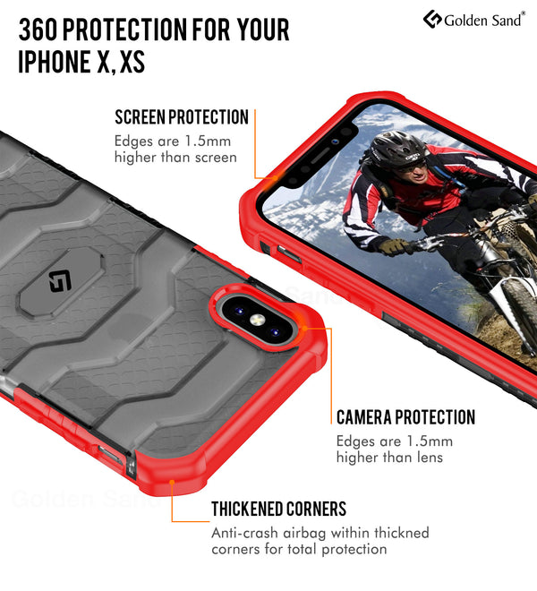 Apple iPhone X, XS (5.8 inch) Back Cover | Explorer Series, Tangy Red