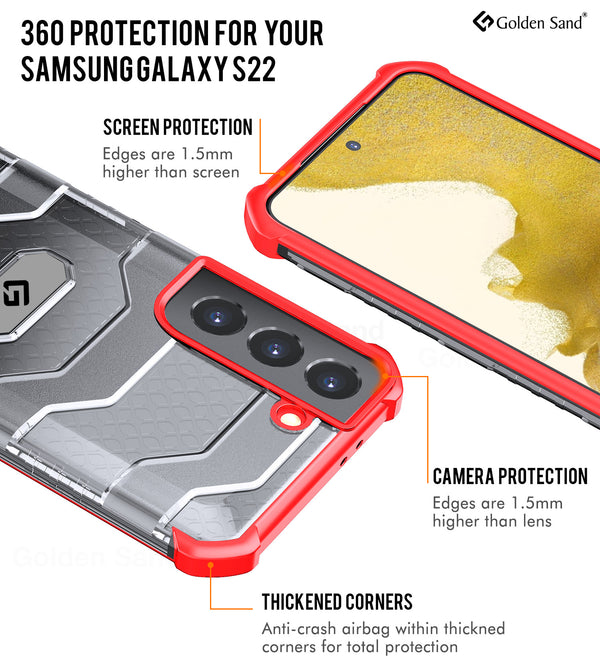 Samsung Galaxy S22 5G (6.1 inch) Back Cover | Explorer Series, Tangy Red