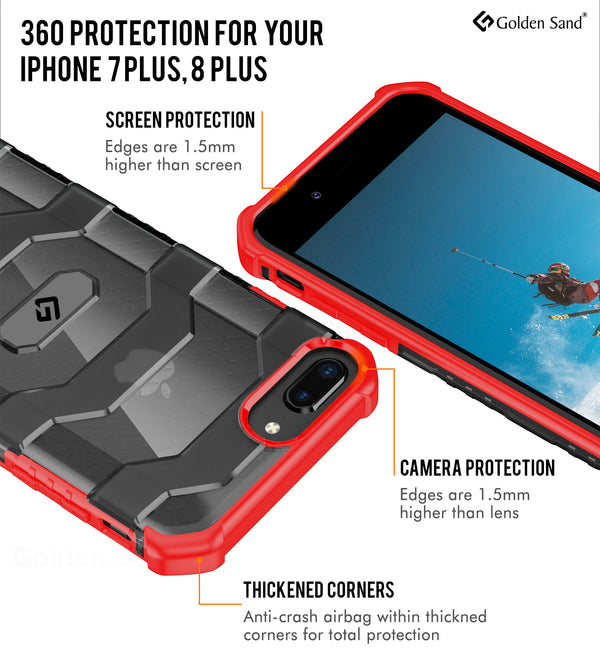 Apple iPhone 7 Plus, Apple iPhone 8 Plus  Back Cover | Explorer Series, Tangy Red